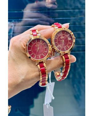 ROSE BORDO ÇELİK SAAT