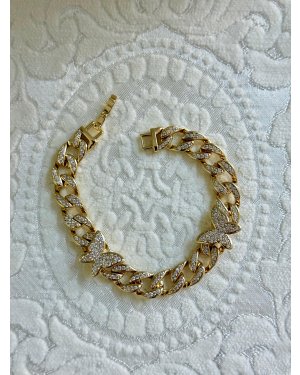 GOLD KELEBEKLİ TAŞLI BİLEKLİK
