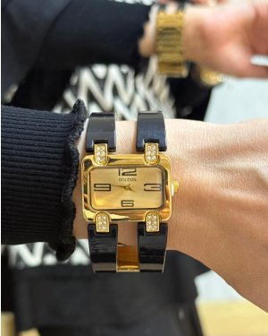 GOLDON SİYAH GOLD KEMİK SAAT