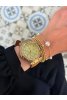 DERİ TABA GOLD HUBLOT MODELİ