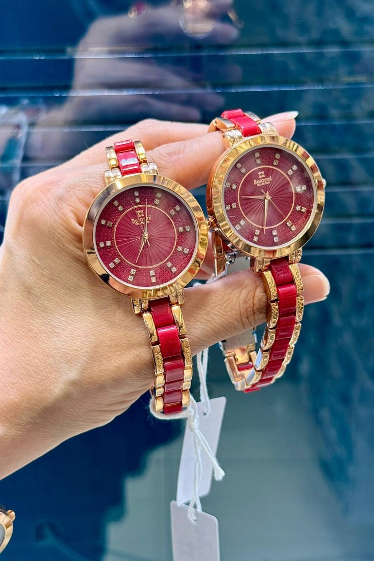 ROSE BORDO ÇELİK SAAT