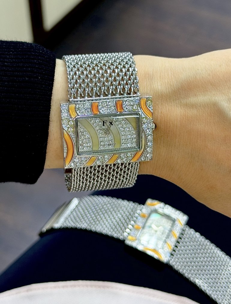 FX TAŞLI SILVER HASIR SAAT