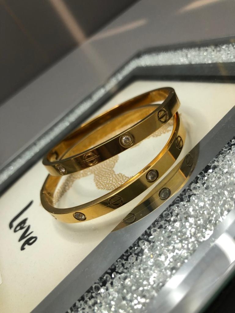 GOLD RENK CARTİER KELEPÇE