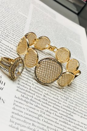 Pirinç Gold Set(bileklik ve yüzük)