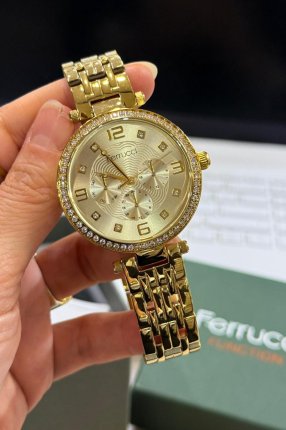 FERRUCCİ GOLD TAŞLI SAAT