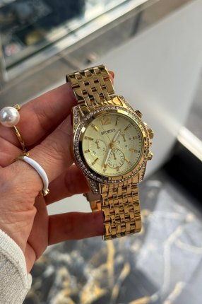 SPORTİVE GOLD TAŞLI ÇELİK SAAT