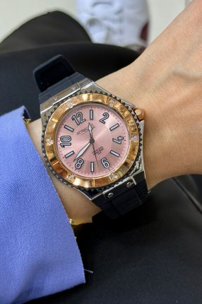 ATTRACTİVE SİYAH ROSE SAAT